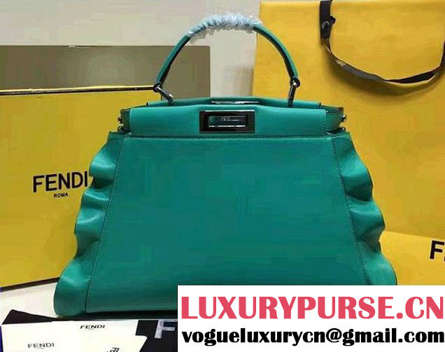 Fendi Wavy Peekaboo Runway Bag Green Fall Winter 2016