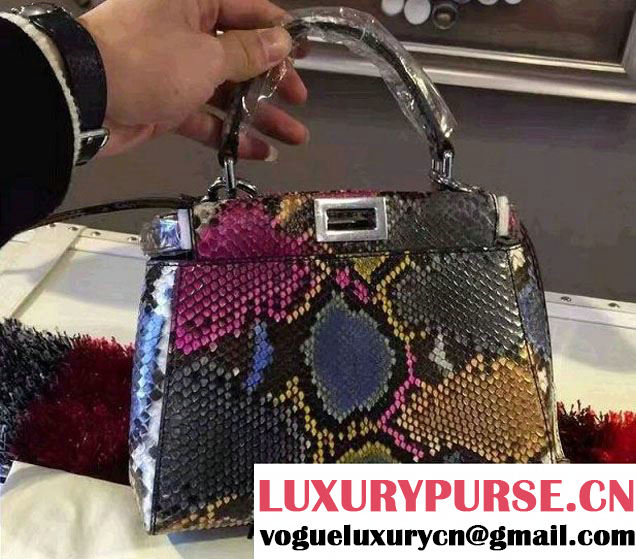 Fendi Python Mini Peekaboo Bag 2017