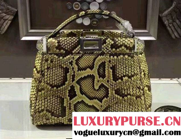 Fendi Python Mini Peekaboo Bag 2017