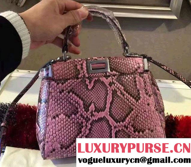 Fendi Python Mini Peekaboo Bag 2017