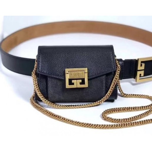 Givenchy GV3 Lambskin Nano Belt Bag Black 2018