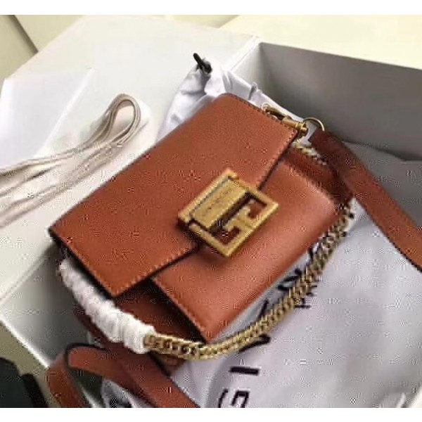 Givenchy GV3 Lambskin Mini Shoulder Bag Brown 2018