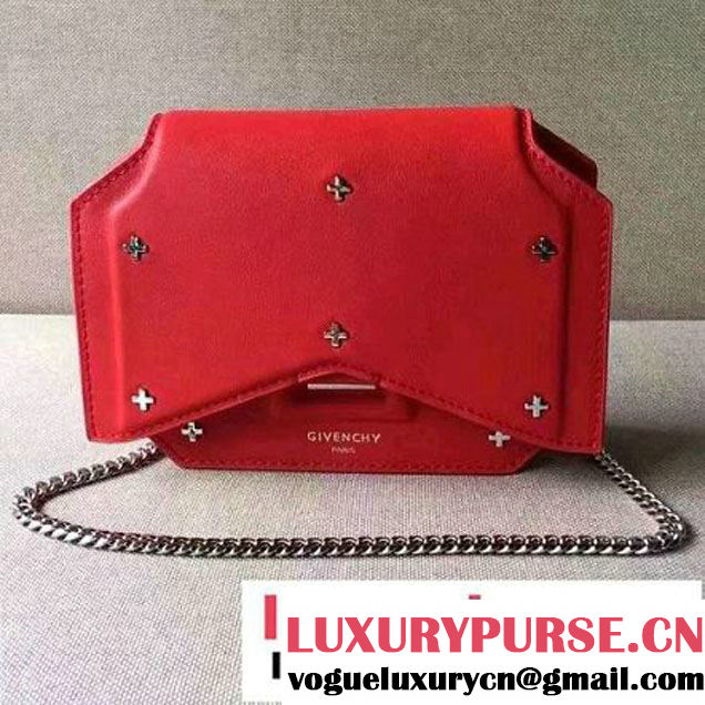 Givenchy Bow-Cut Chain Bag In Smooth Calfskin Red 2017 (YZ-7032510 )