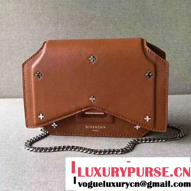 Givenchy Bow-Cut Chain Bag In Smooth Calfskin Brown 2017 (YZ-7032511 )