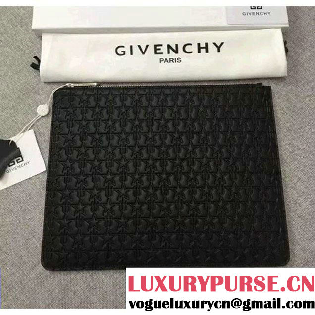 Givenchy Stars Embossing Small Pouch Clutch Bag In Smooth Calfskin (2) 2016 (YS-6071556 )