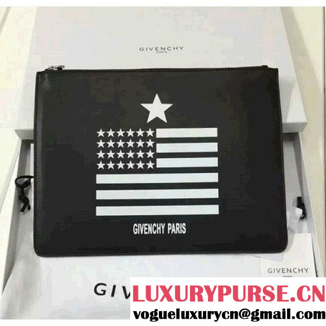 Givenchy Stripes Stars Small Pouch Clutch Bag in Smooth Calfskin 2016 (YS-6071565 )