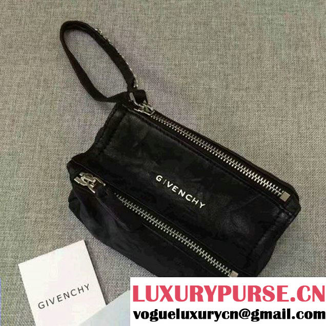 Givenchy Pandora Pouch Clutch Bag In Black Plicated Goatskin 2017 (YS-7032518 )