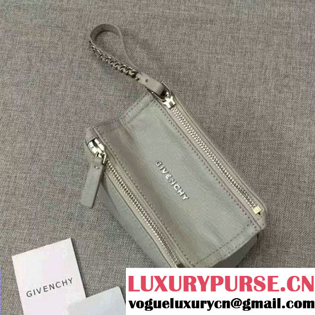 Givenchy Pandora Pouch Clutch Bag In Gray Goatskin 2017 (YS-7032519 )