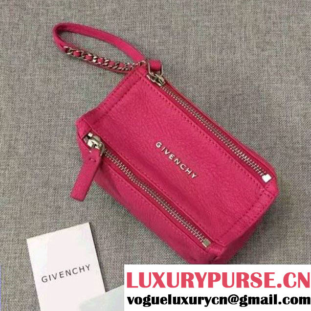 Givenchy Pandora Pouch Clutch Bag In Goatskin Rosy 2017 (YS-7032520 )