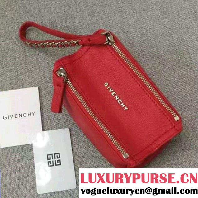 Givenchy Pandora Pouch Clutch Bag In Red Goatskin 2017 (YS-7032523 )