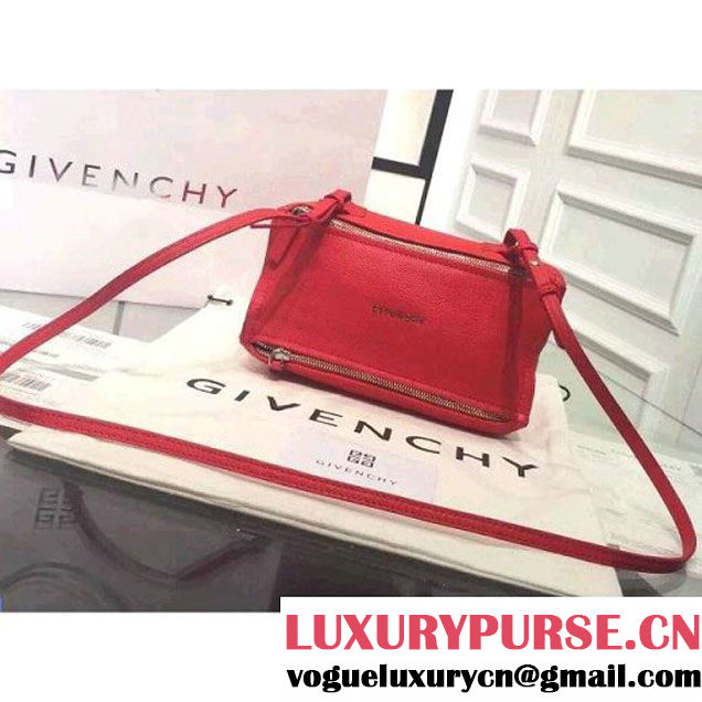 Givenchy mini pandora shoulder bag in Original Deerskin Red (GAODE-082446 )