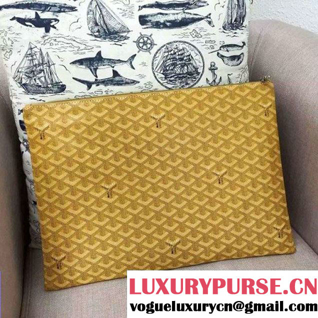 Goyard Medium Zipped Pouch In Yellow (1A171-6090233 )