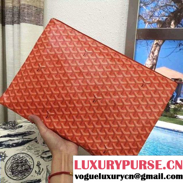 Goyard Medium Zipped Pouch In Orange (1A171-6090235 )