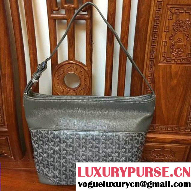 Goyard Leather and Canvas Shopping Bag Grey (1A171-7062932 )