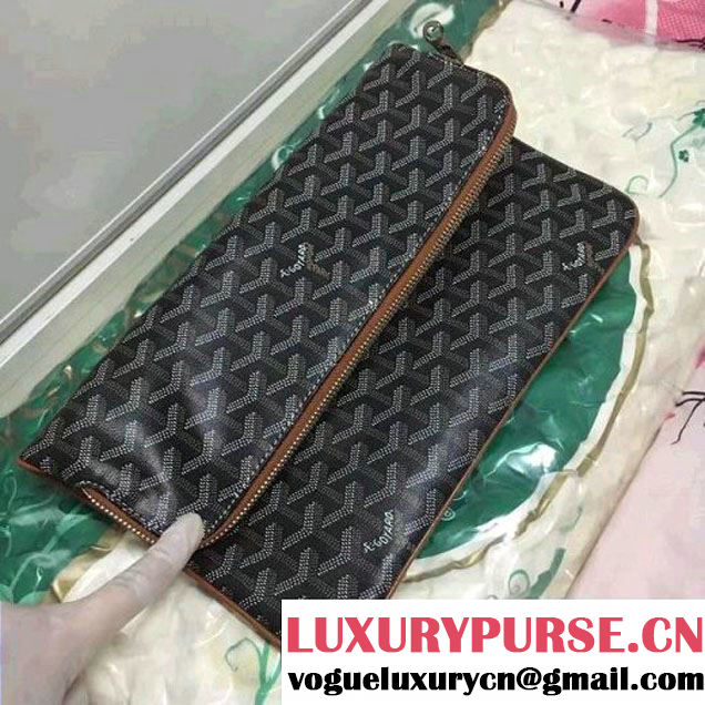 Goyard The Sainte Marie Clutch Black/Brown 2017 (1A171-7062940 )