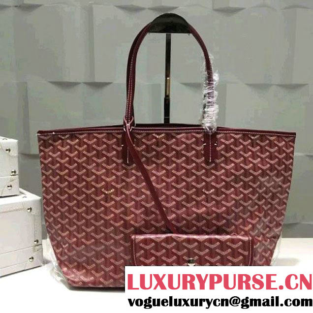 Goyard Medium/Large Shipping Tote Bag in Burgundy (1a178-6061236 )