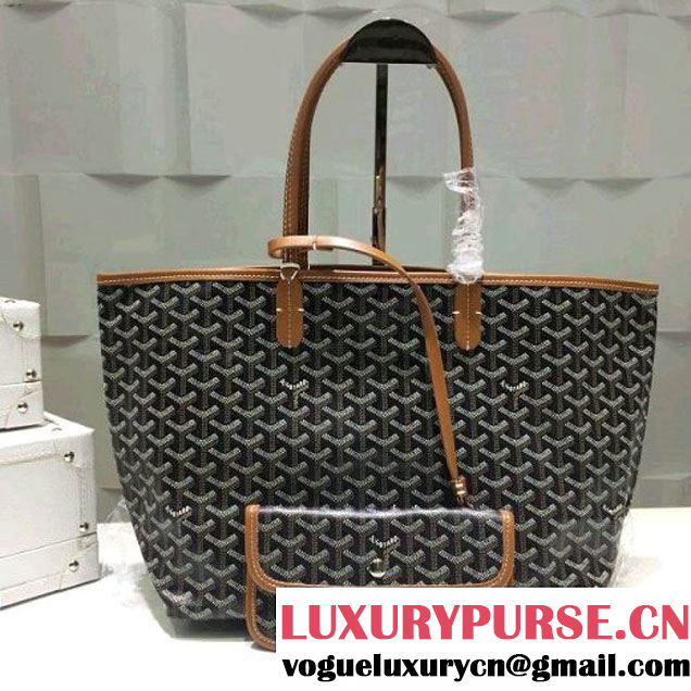 Goyard Medium/Large Shipping Tote Bag in Black/Brown (1a178-6061240 )