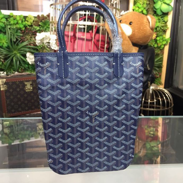 Goyard Mini Tote Bag 18cm Canvas Leather Spring Summer 2018 Collection Navy