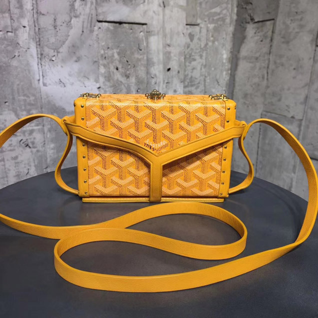 Goyard Minaudiere Mini Trunk Clutch Yellow