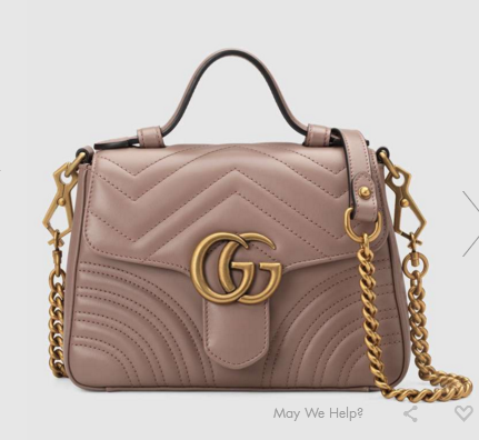 Gucci GG Marmont mini top handle bag 547260 Dusty pink