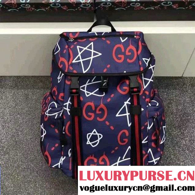 Gucci GucciGhost Canvas Techpack 429037 Blue 2016 (SPM-6120106 )