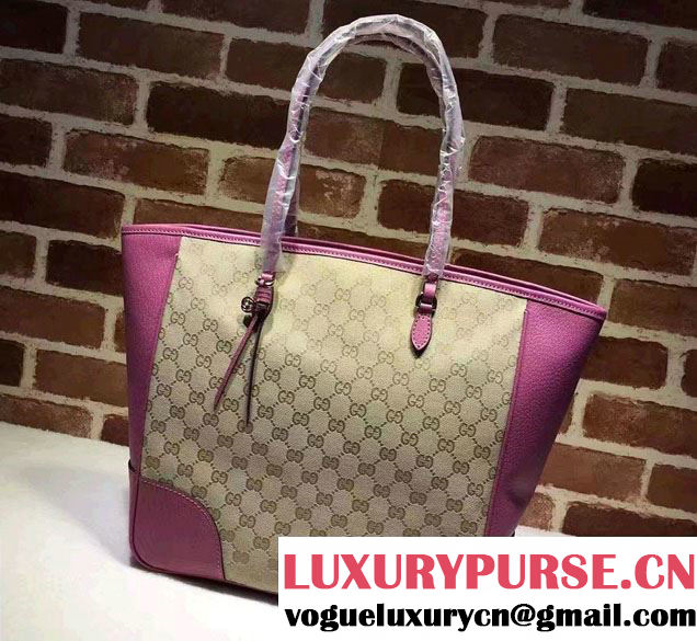 Gucci Bree Original GG Canvas Tote Bag 323671 Fuchsia