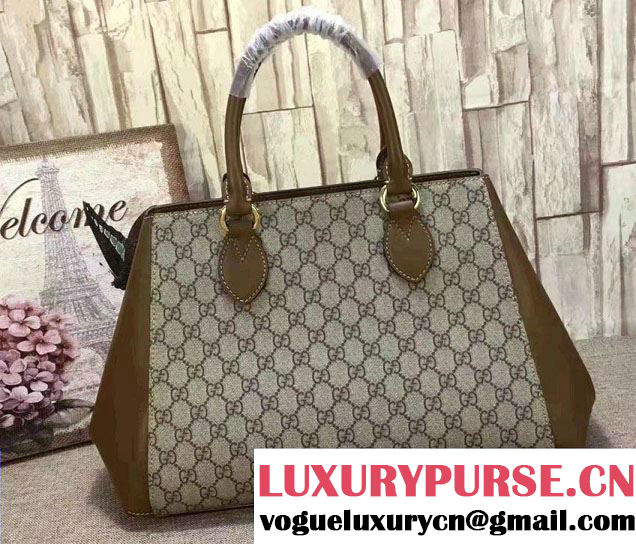 Gucci GG Supreme Top Handle Large Bag 453704 2017