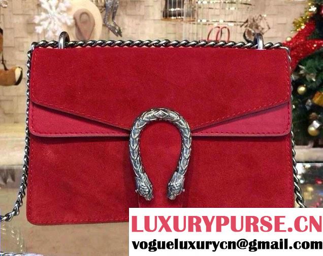 Gucci Dionysus Suede Shoulder Bag 400249 Red 2016