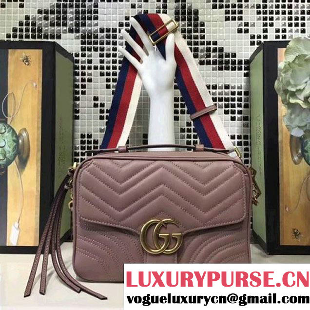 Gucci GG Marmont Matelassé Shoulder Bag 498100 Nude 2017 (XYS-7102422 )