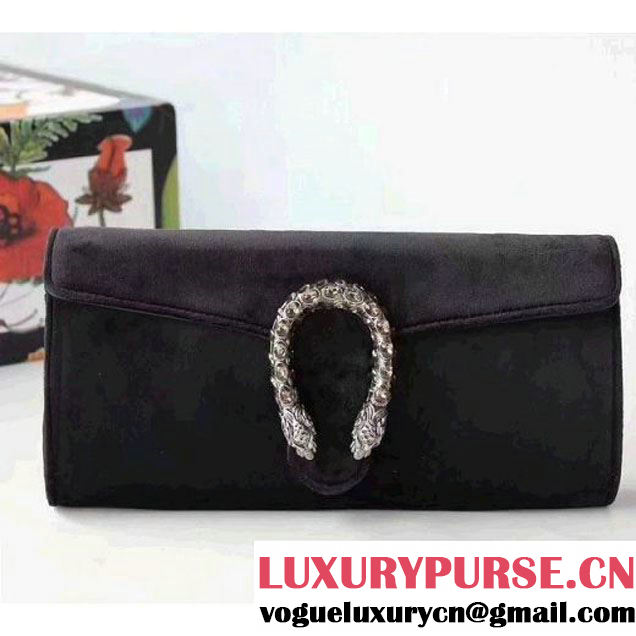 Gucci Velvet Dionysus Clutch Bag 425250 Black 2018 (XYS-8030222 )