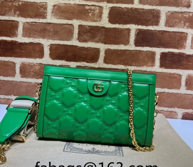 Gucci GG Matelasse Leather Shoulder Bag ?702200 Green 2022