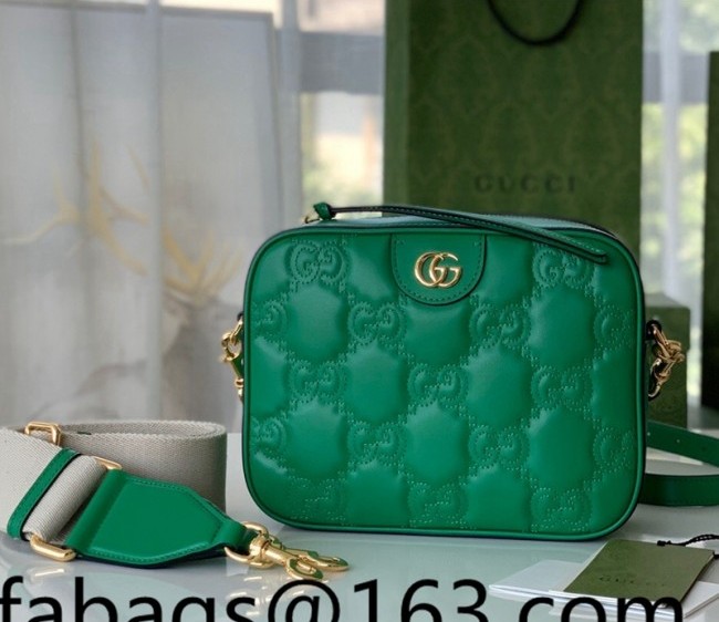 Gucci GG Matelasse Leather Shoulder Bag 702234 Green 2022