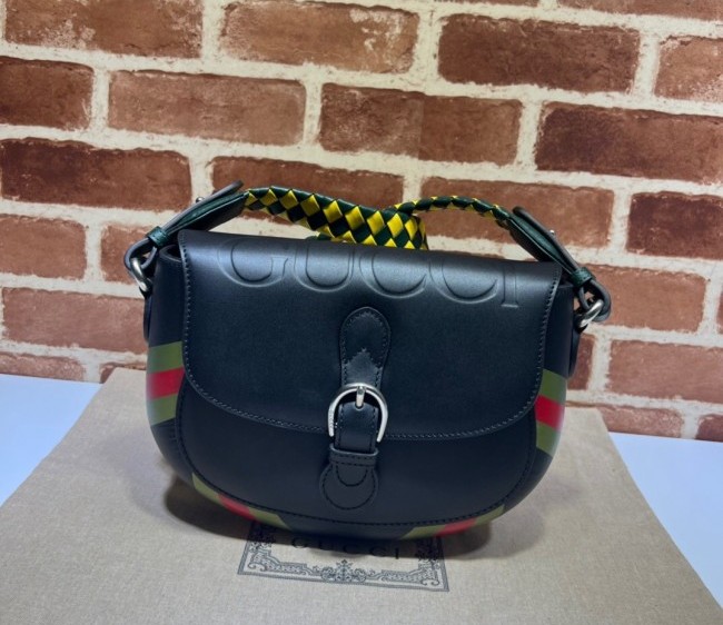 Gucci Leather Shoulder Bag 679540 Black 2022