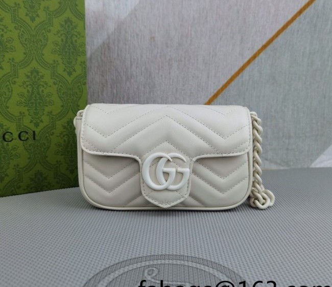 Gucci GG Marmont Belt bag 699757 White 2022