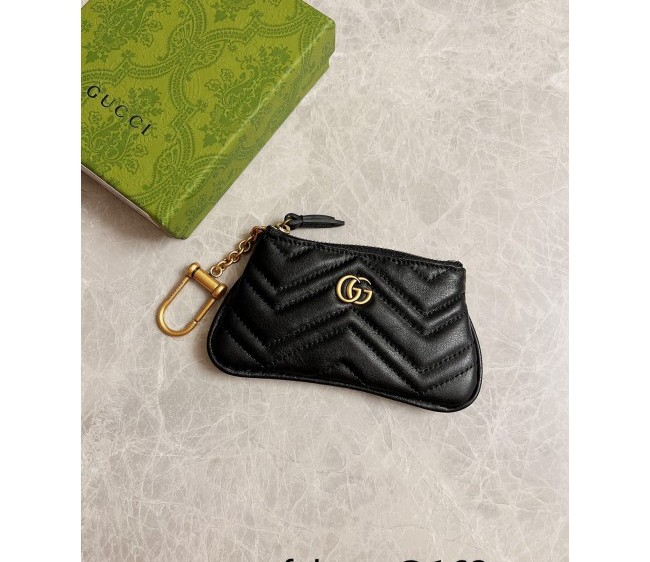 Gucci GG Marmont Leather Key Case 671773 Black 2022