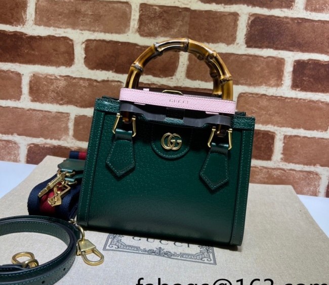 Gucci Diana Leather Mini Tote Bag 702732 Green 2022