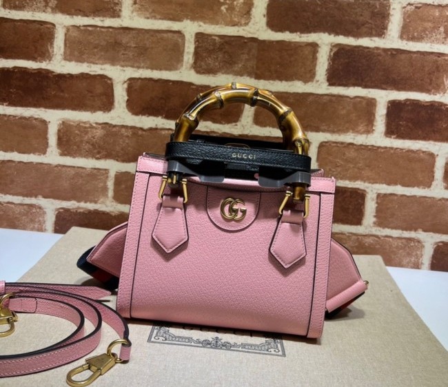 Gucci Diana Leather Mini Tote Bag 702732 Pink 2022