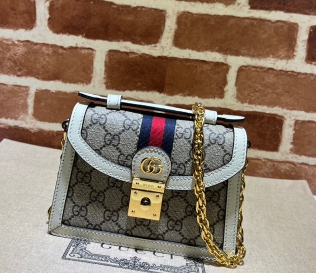 Gucci Ophidia GG Mini Shoulder Bag 696180 White 2022