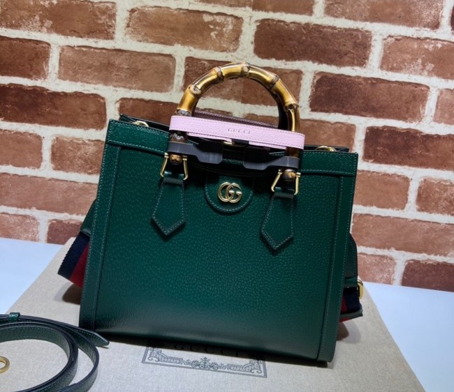 Gucci Diana Leather Small Tote Bag ?702721 Green 2022