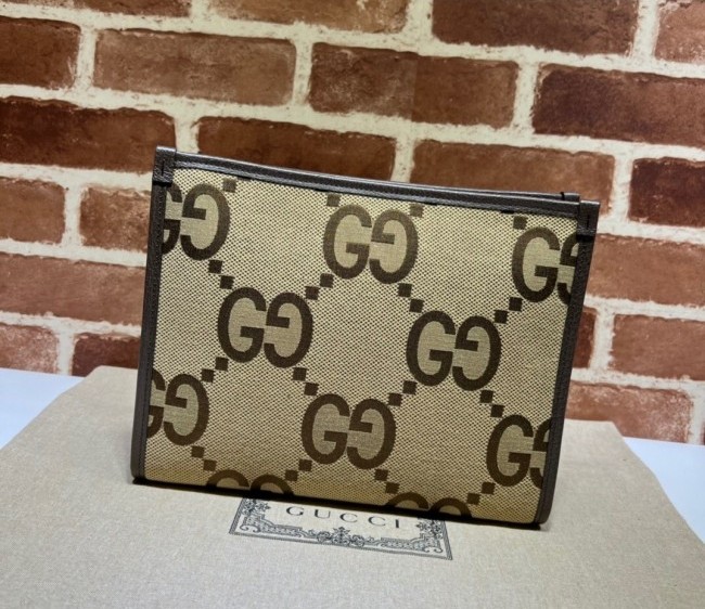 Gucci Jumbo GG Pouch 699318 Camel 2022