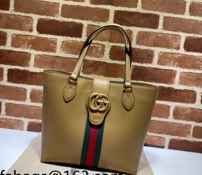 Gucci Leather GG Small Tote Bag 652680 Brown 2022