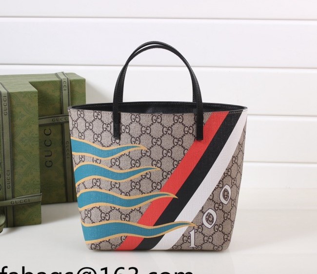 Gucci 100 Print Children's GG Canvas Tote Bag 410812 Black 2022 23