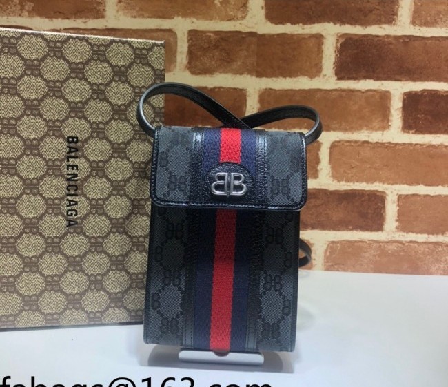 Gucci x Balenciaga Ophidia BB Canvas Mini Bag 680130 Black 2022