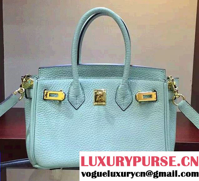 Hermes Togo Leather Birkin 20cm Mini Bag Pale Green 2016