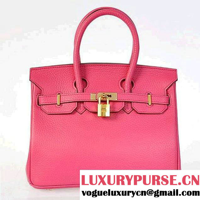 Hermes Birkin 25CM Tote Bags Togo Leather Peach Godlen