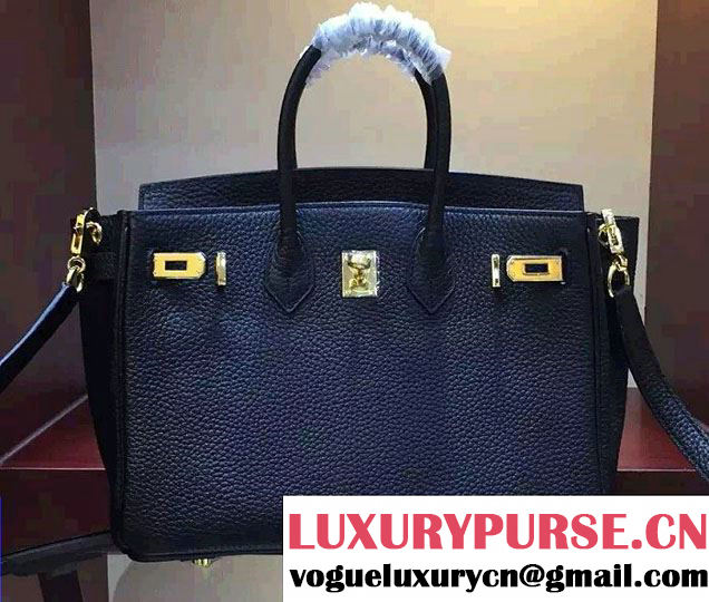 Hermes Togo Leather Birkin 25cm Small Bag Black 2016