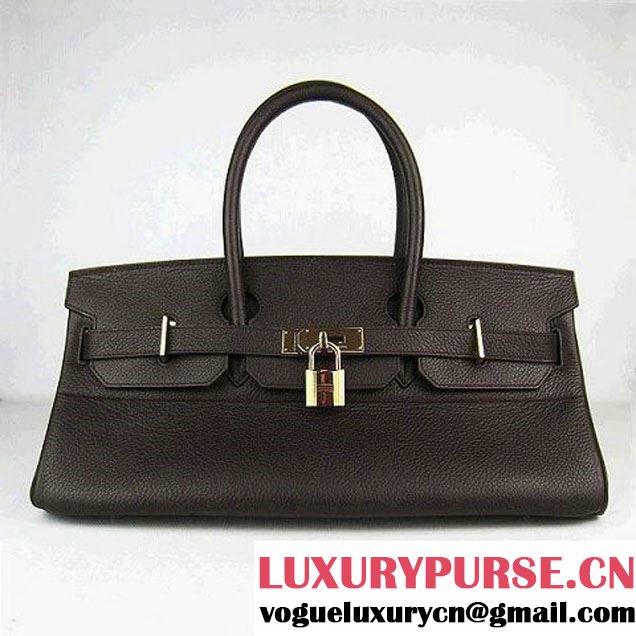 Hermes Birkin 6109 Togo Leather Bag Dark Coffee 42cm Gold