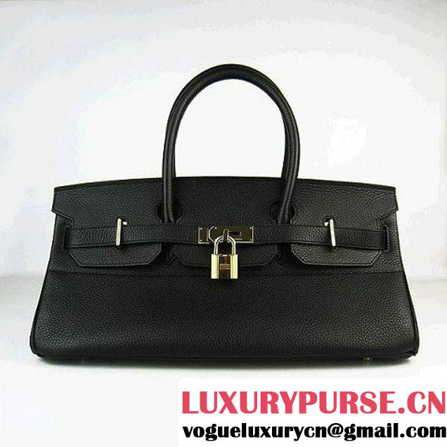 Hermes Birkin 6109 Togo Leather Bag Black 42cm Gold