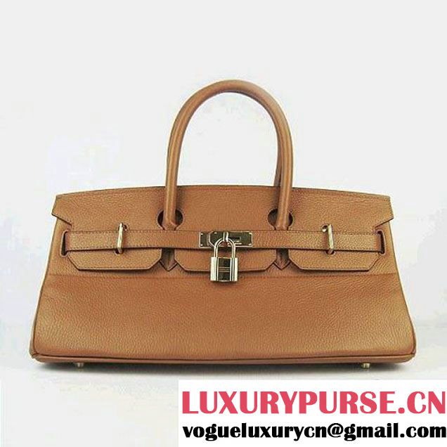 Hermes Birkin 6109 Togo Leather Bag Light Coffee 42cm Gold