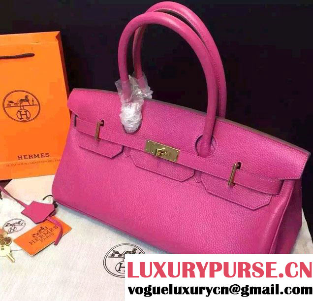 Hermes Birkin 42cm Bag in Original Togo Leather Bag Fuchsia